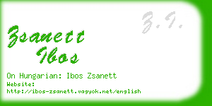 zsanett ibos business card